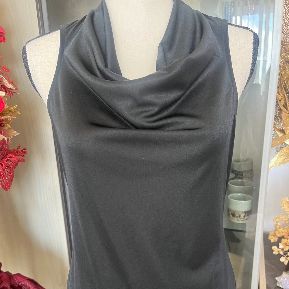 Afani Petite-Simple Black Versatile Blouse